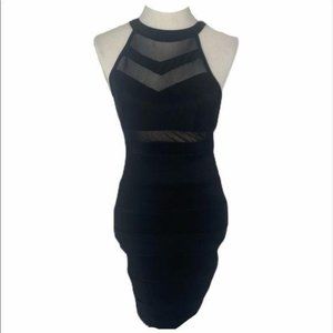 Women’s size small emerald Sundae black bodycon style evening dress.